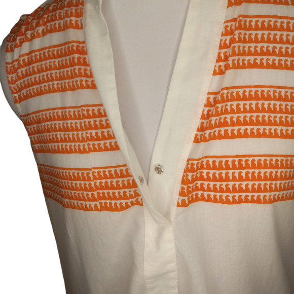 Oliphant Women's 100% Cotton V Neck Sleeveless with Pockets Shirt Dress Size S - Picture 5 of 8